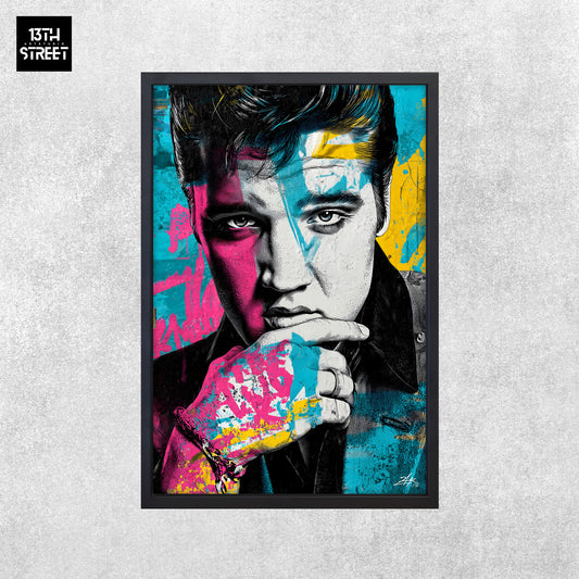 Zak - Elvis Presley Pop Art Muse - Leinwand 40x60x2cm