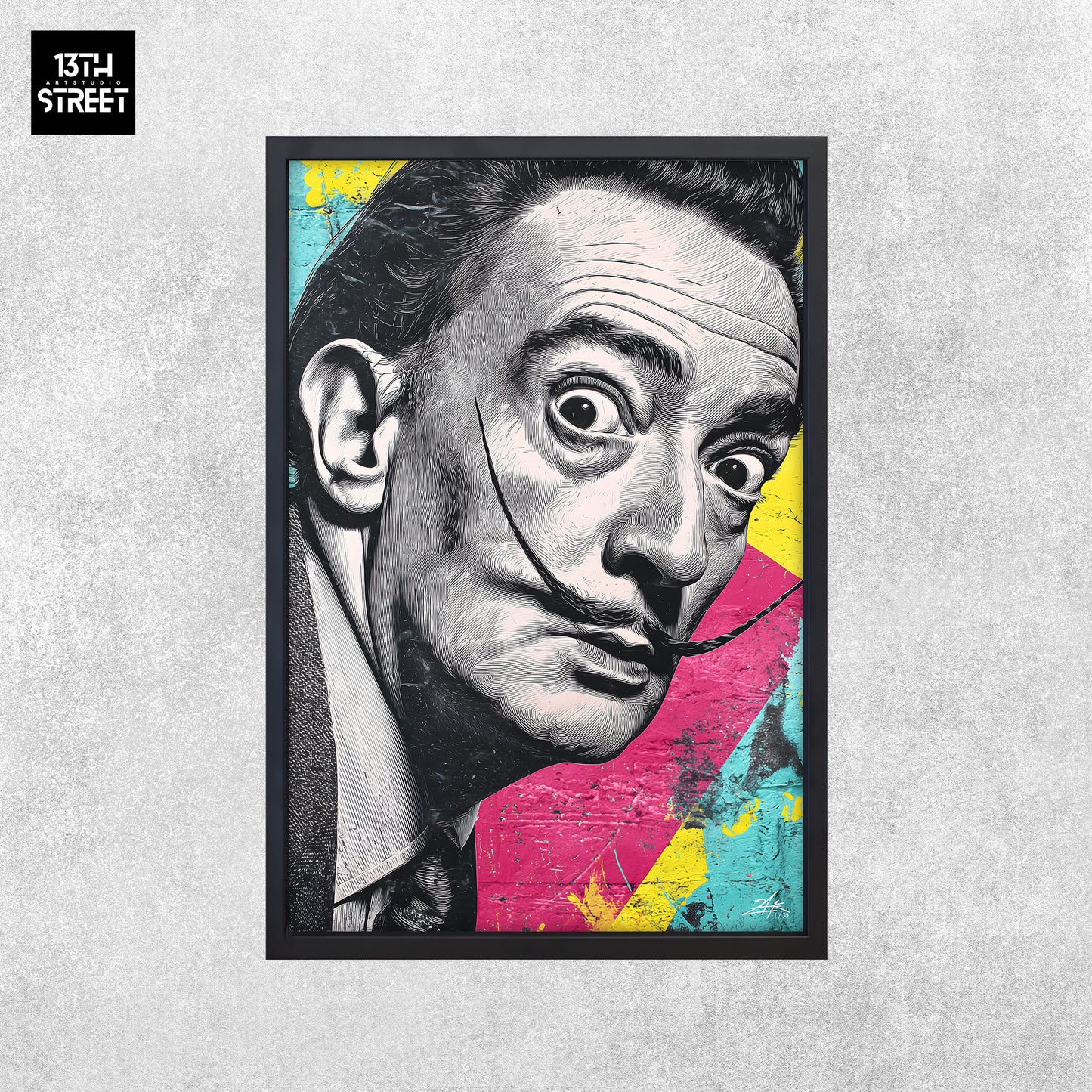Zak - Salvador Dalí Égérie Pop Art - Toile 40x60x2cm