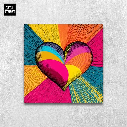 Zak - Rainbow Heart - Toile