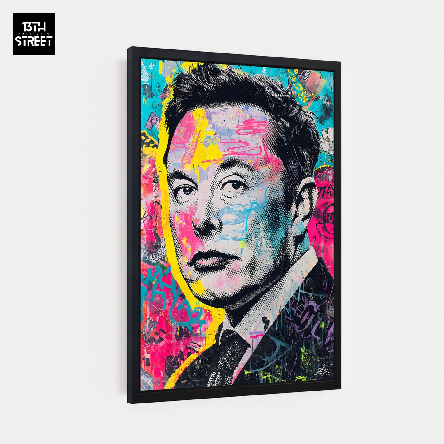 Zak - Elon Musk Pop-Art Muse - Leinwand 40x60x2cm