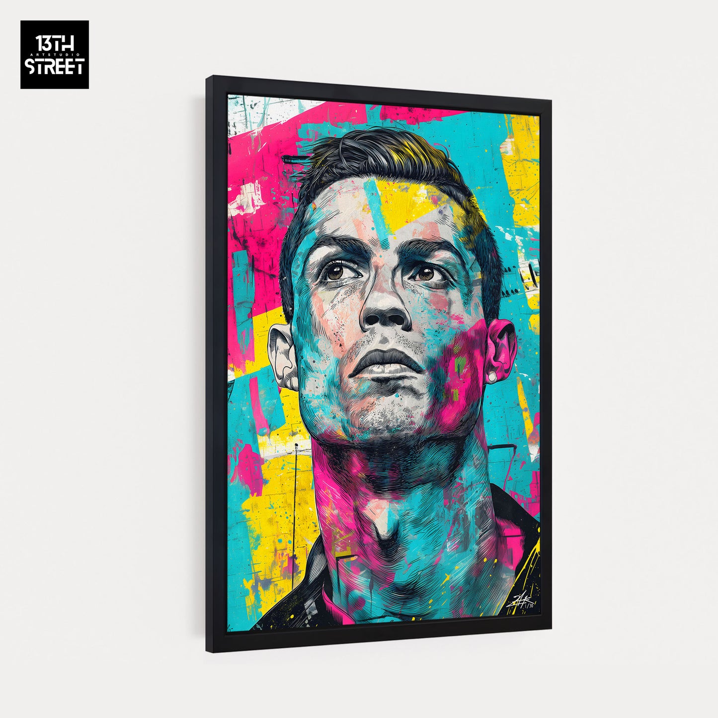 Zak - Cristiano Ronaldo Pop Art Botschafter - Leinwand 40x60x2cm