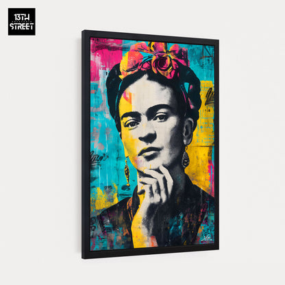 Zak - Frida Kahlo Pop Art Muse - Leinwand 40x60x2cm