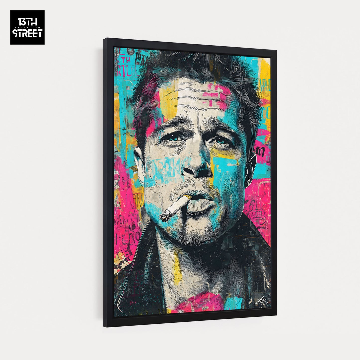 Zak - Brad Pitt Pop Art-Ikone - Leinwand 40x60x2cm