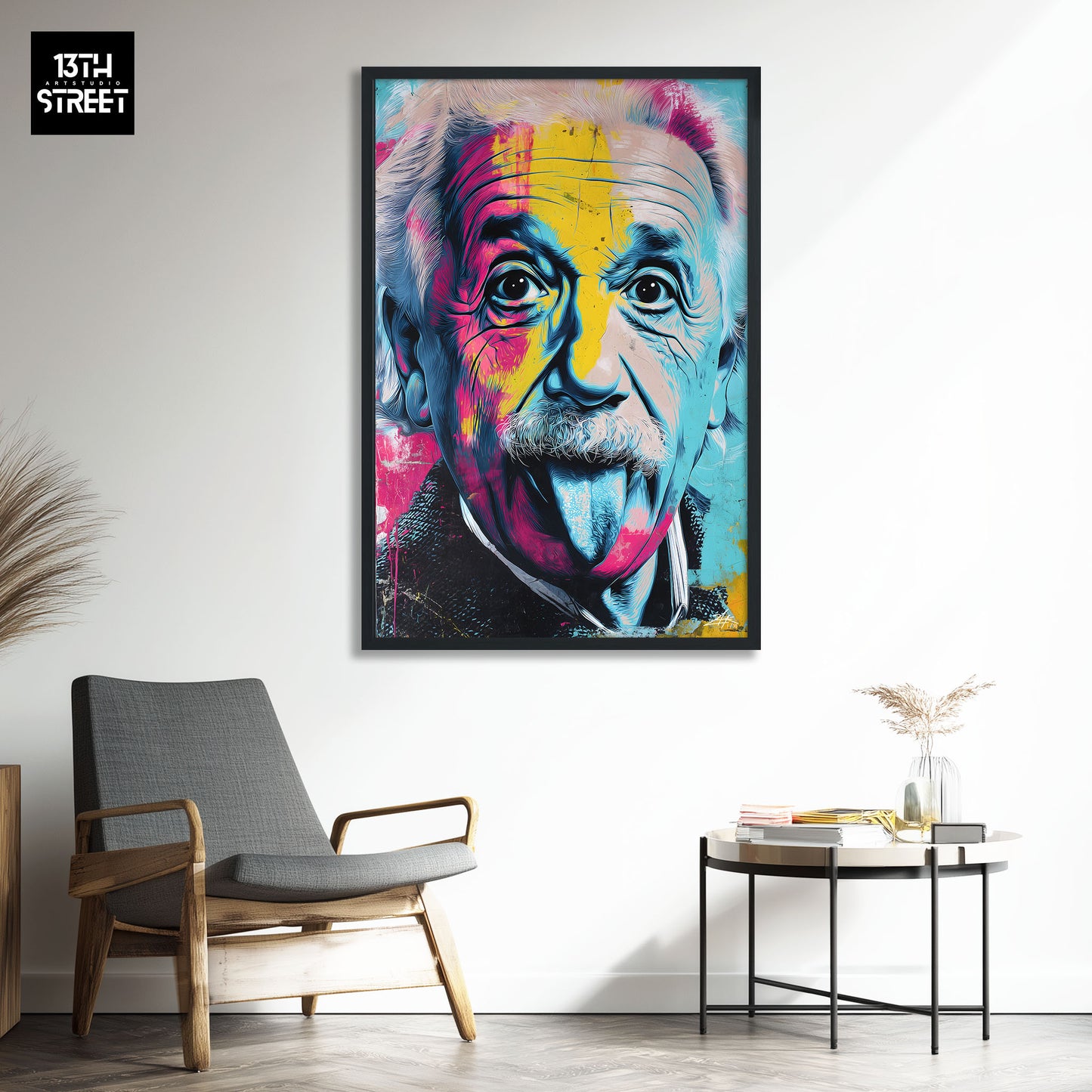 Zak - Einstein Égérie Pop Art - Toile 40x60x2cm