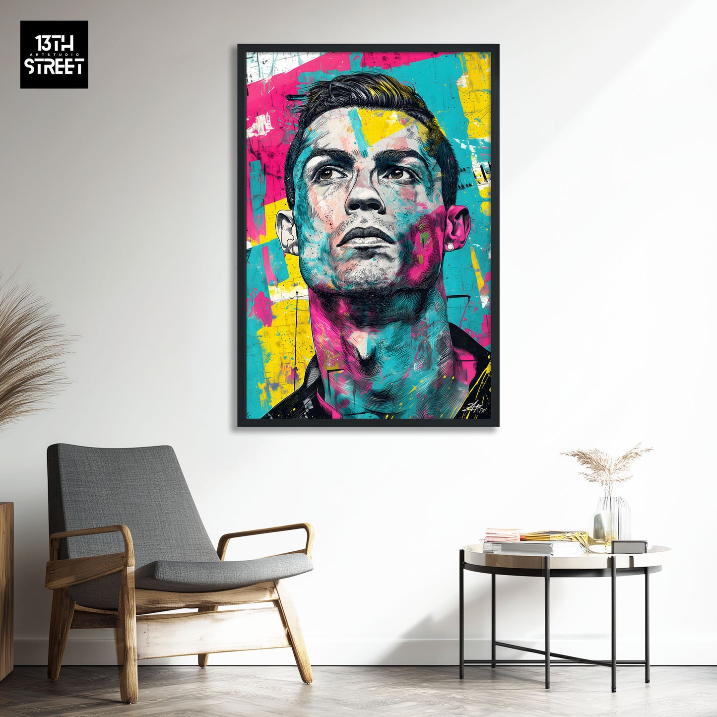 Zak - Cristiano Ronaldo Pop Art Botschafter - Leinwand 40x60x2cm