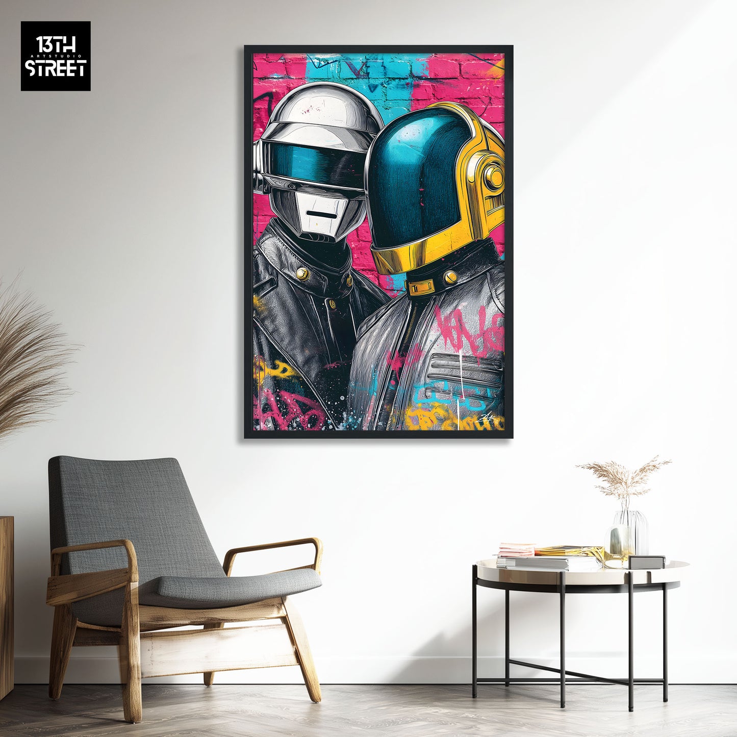 Zak - Daft Punk Pop Art Muse - Leinwand 40x60x2cm