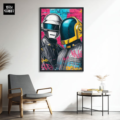 Zak - Daft Punk Pop Art Muse - Leinwand 40x60x2cm