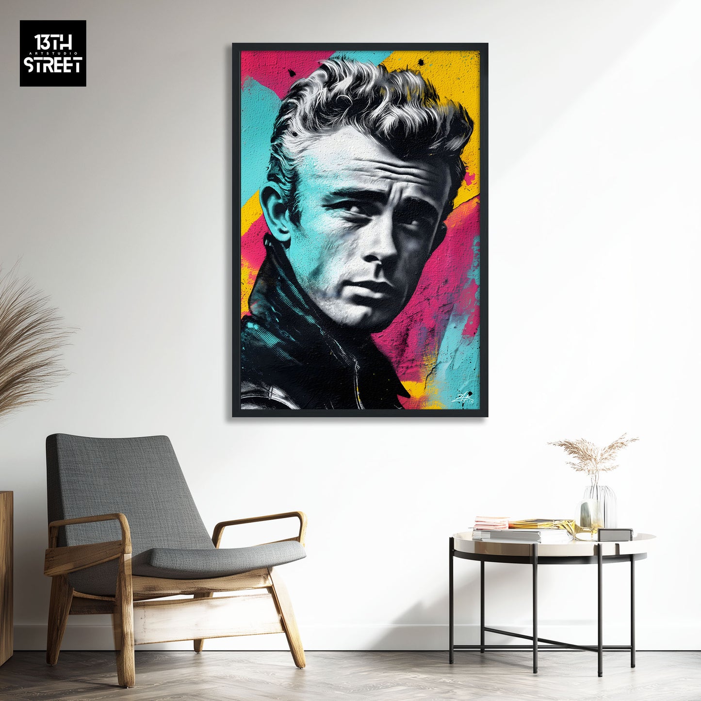Zak - James Dean Pop Art Muse - Leinwand 40x60x2cm