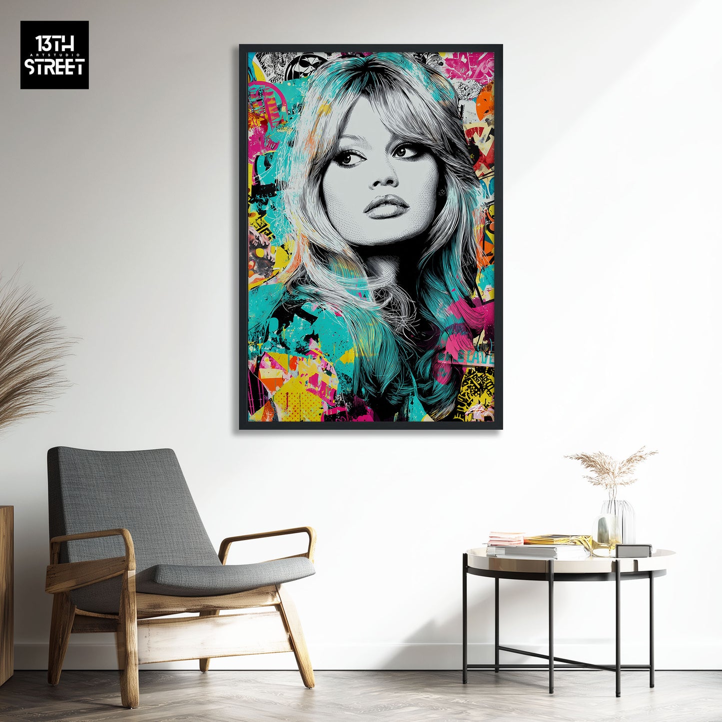 Zak - Brigitte Bardot Pop-Art-Ikone - Leinwand 40x60x2cm