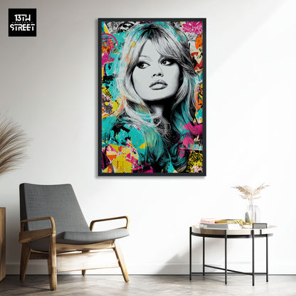 Zak - Brigitte Bardot Pop-Art-Ikone - Leinwand 40x60x2cm