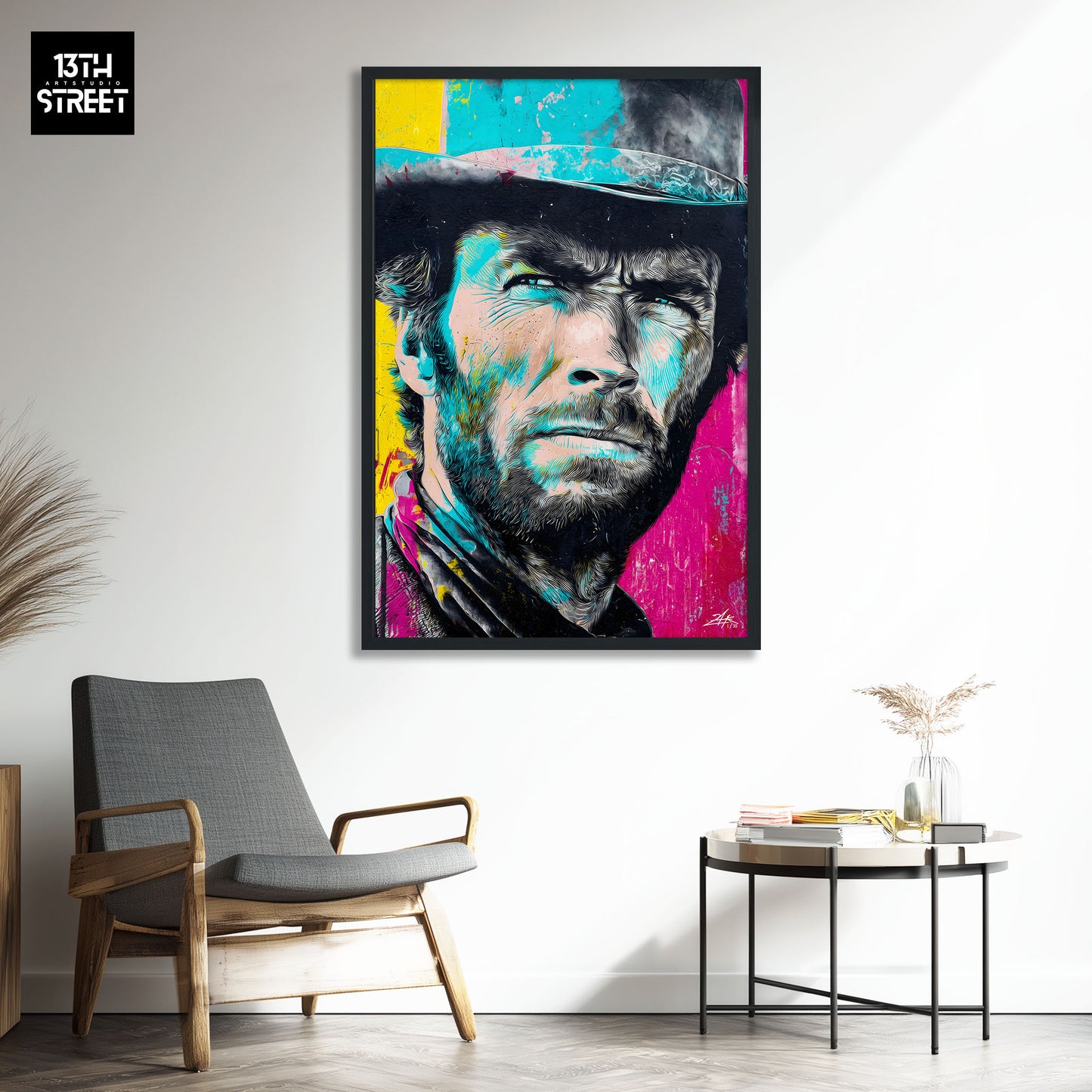 Zak - Clint Eastwood Pop Art Ikone - Leinwand 40x60x2cm
