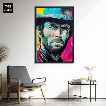 Zak - Clint Eastwood Pop Art Ikone - Leinwand 40x60x2cm