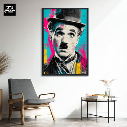 Zak - Charlie Chaplin Pop Art Ikone - Leinwand 40x60x2cm
