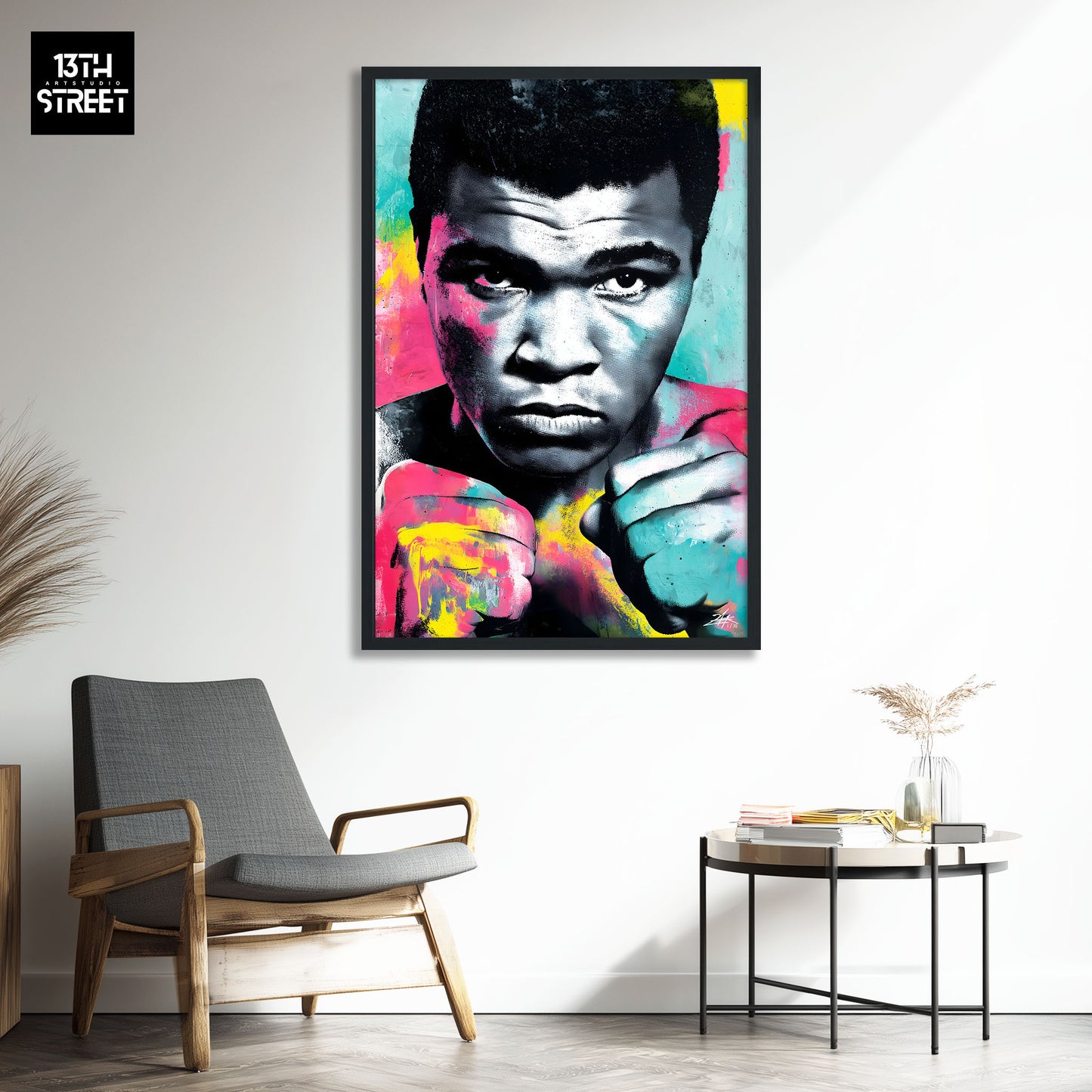 Zak - Mohammed Ali Pop Art Ikone - Leinwand 40x60x2cm