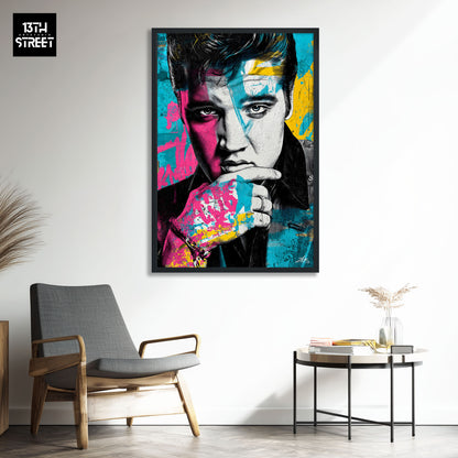 Zak - Elvis Presley Pop Art Muse - Leinwand 40x60x2cm