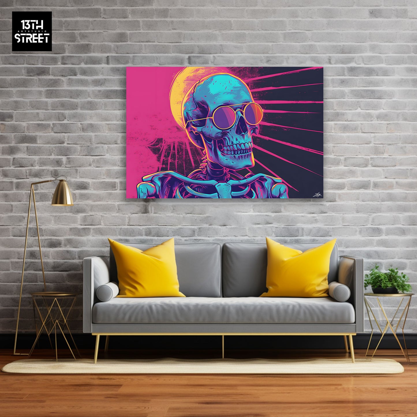 Zak - Retro Skeleton - Canvas